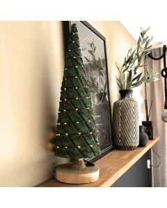 Kerstboompje 60 cm groen met USB LED-verlichting