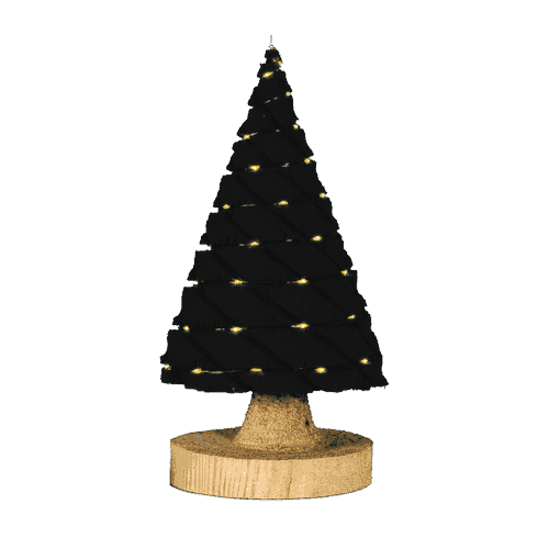 Kerstboompje 50 cm antraciet met USB LED-verlichting